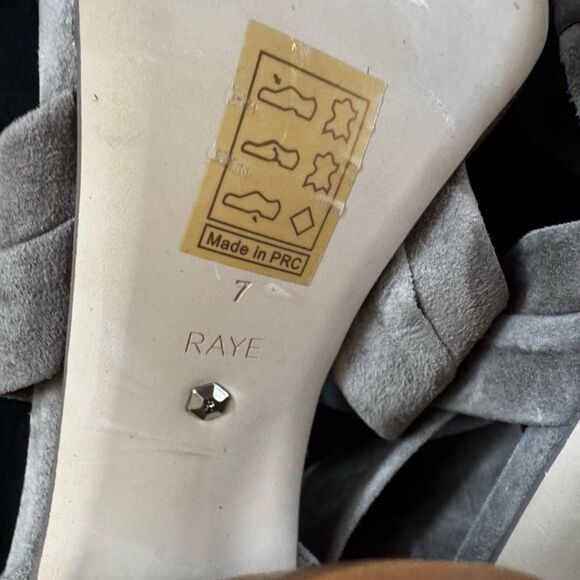 RAYE Gray Suede Wraparound Block Heel Sandals – Size 7 - Picture 5 of 7